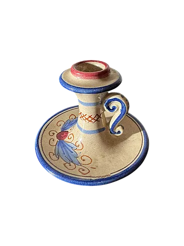 Portacandele ceramica artistica italiana FC Deruta