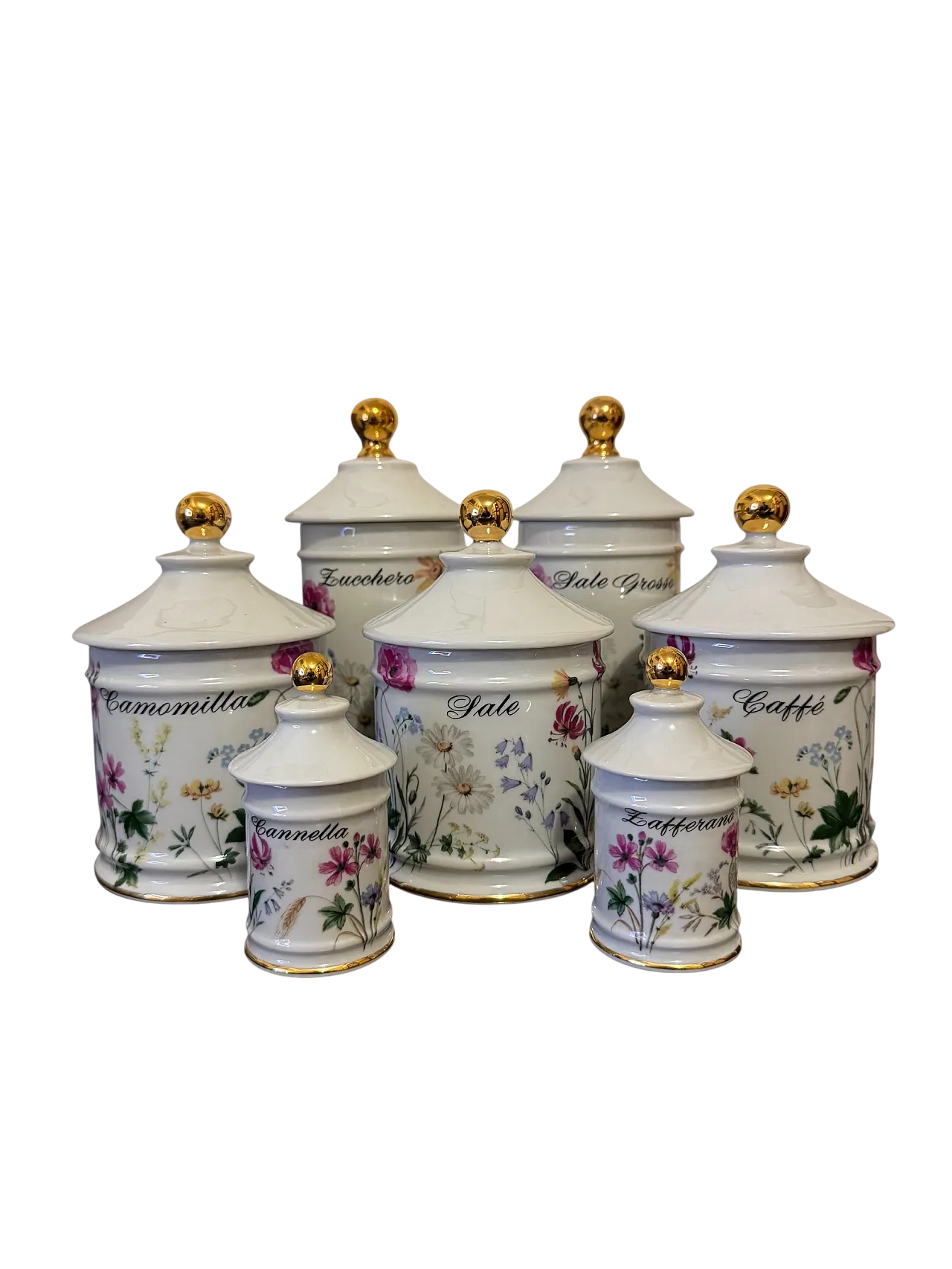 7 barattoli da cucina porcellana di Limoges, anni '50 9