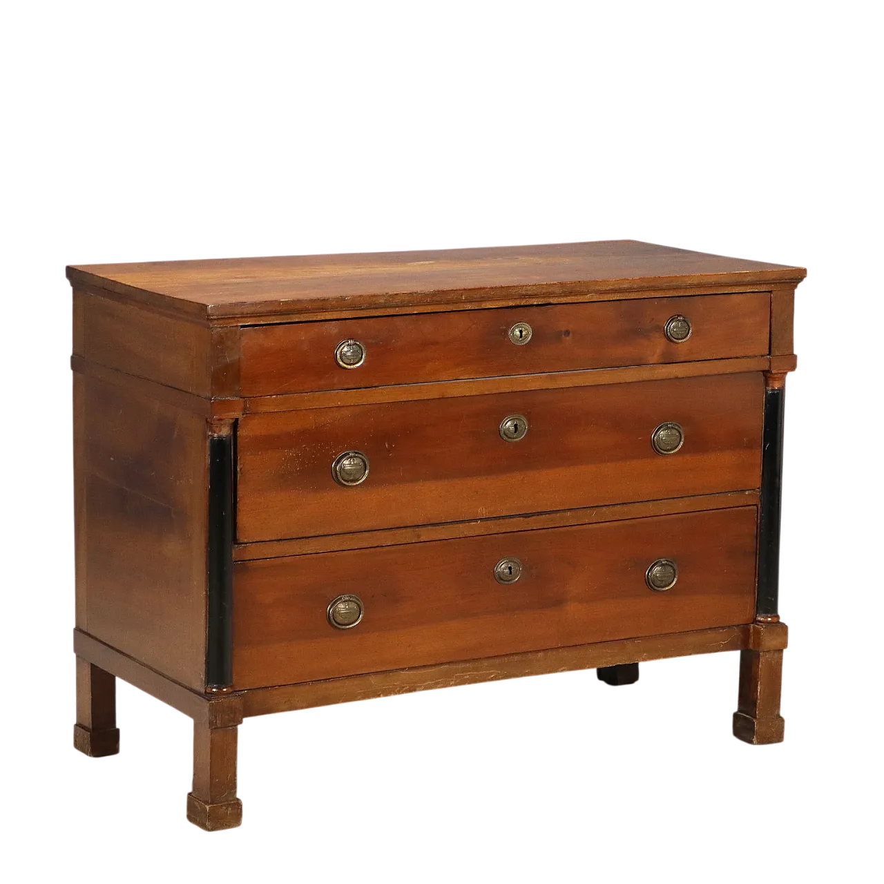 Impero walnut chest of drawers, early 19th century 11
