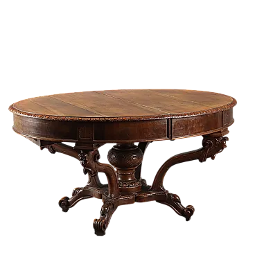 Tavolo allungabile in noce, '800