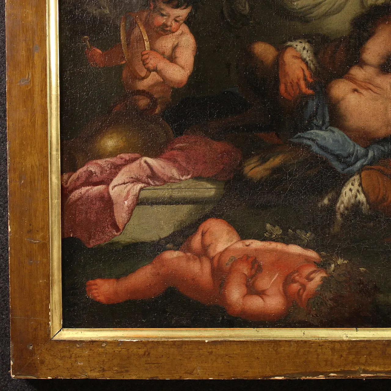 Bacchanal, mythological oil painting on canvas, 17th century 11