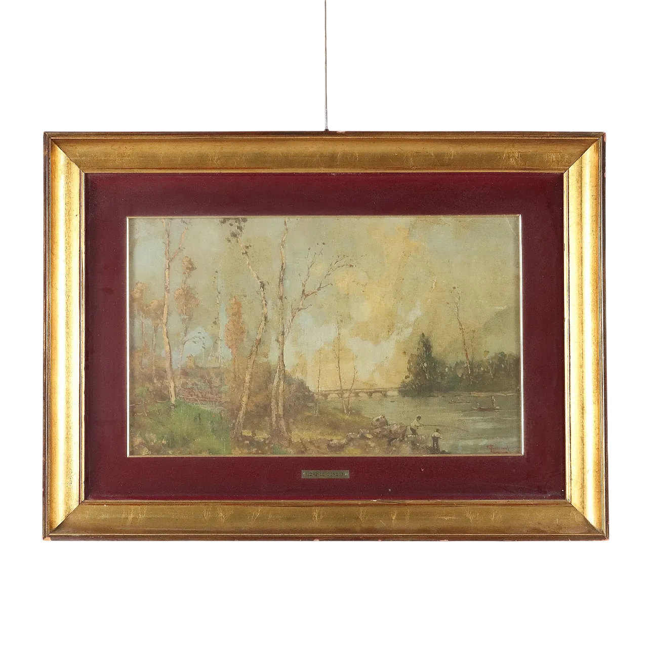 Landscape, oil on canvas with frame, 20th century 11