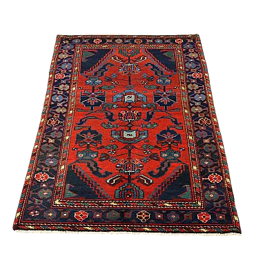 Afshari wool rug, fine knot, handmade, 20th century