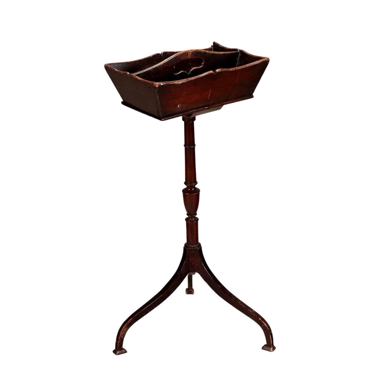 Servomuto in mogano con gamba tornita, fine '800 9