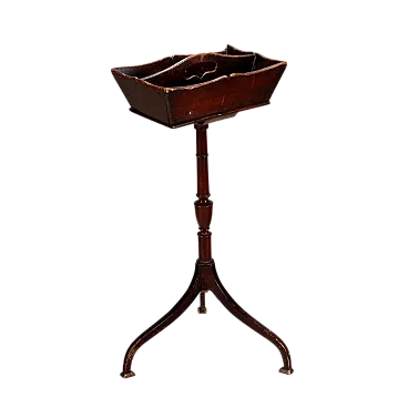 Servomuto in mogano con gamba tornita, fine '800