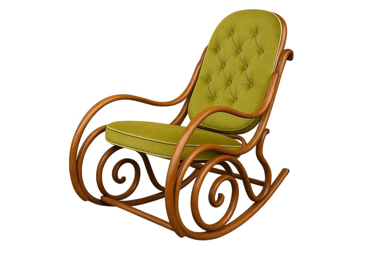 Sedia a dondolo nello stile di Thonet, '900 4