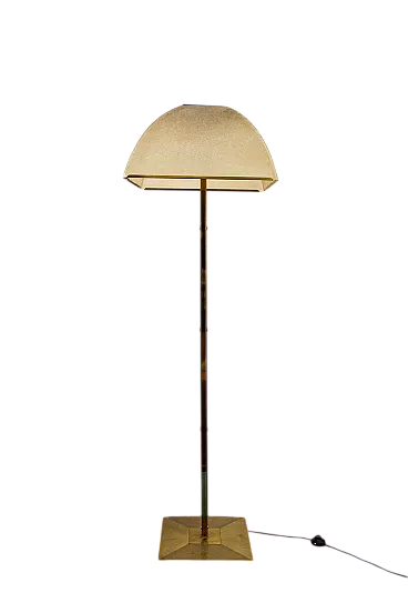 Lampada da terra a quattro luci in ottone di Lamperti, anni '70