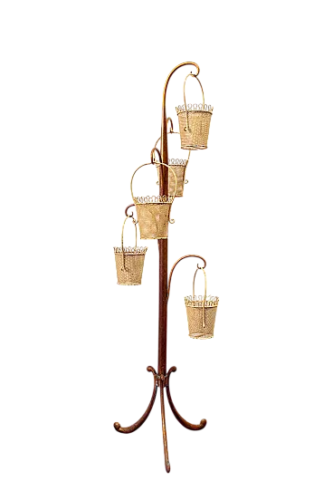 Portapiante in ottone e ferro smaltato di Gio Ponti, anni '40