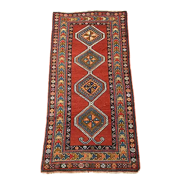 Kazak wool rug, fine knit, handmade, 20th century