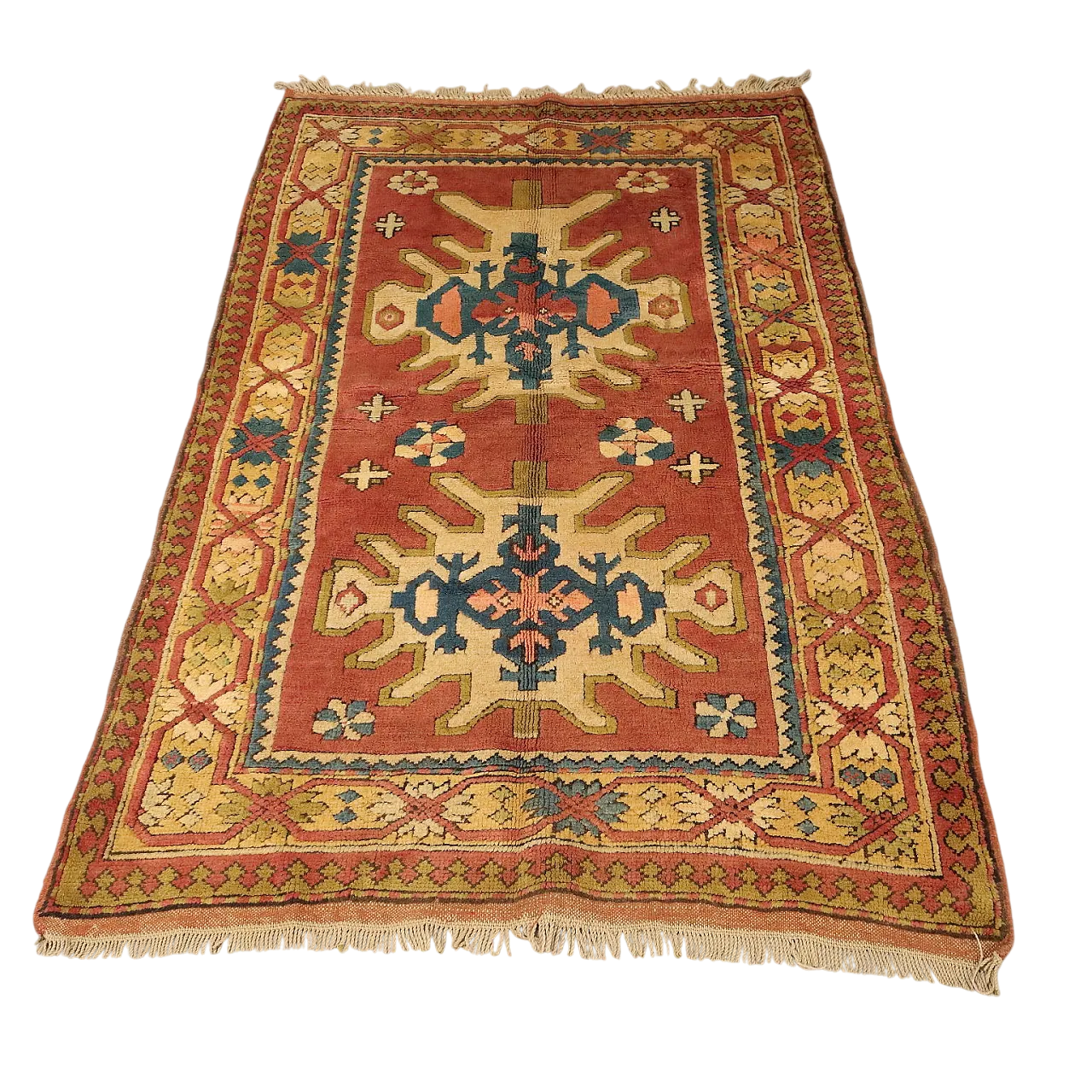 Kars wool rug, thick knot, handmade, 20th century 9