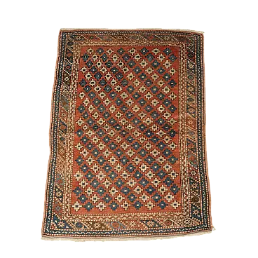Kars wool rug, thick knot, handmade, 20th century