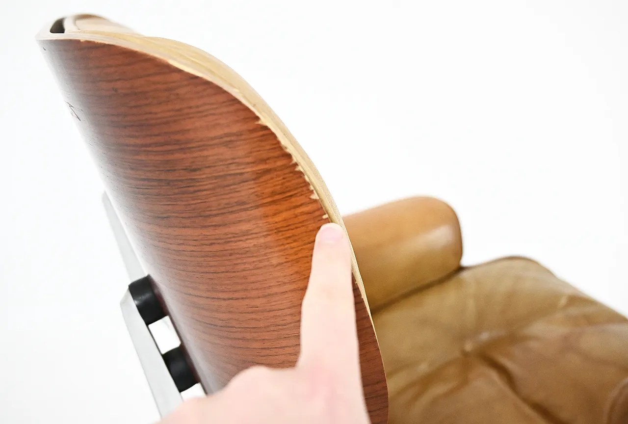 Poltrona e ottomana di Charles & Ray Eames per Herman Miller, anni '70 12