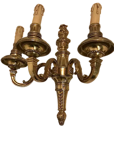 Vintage gilt bronze sconces, set of 2