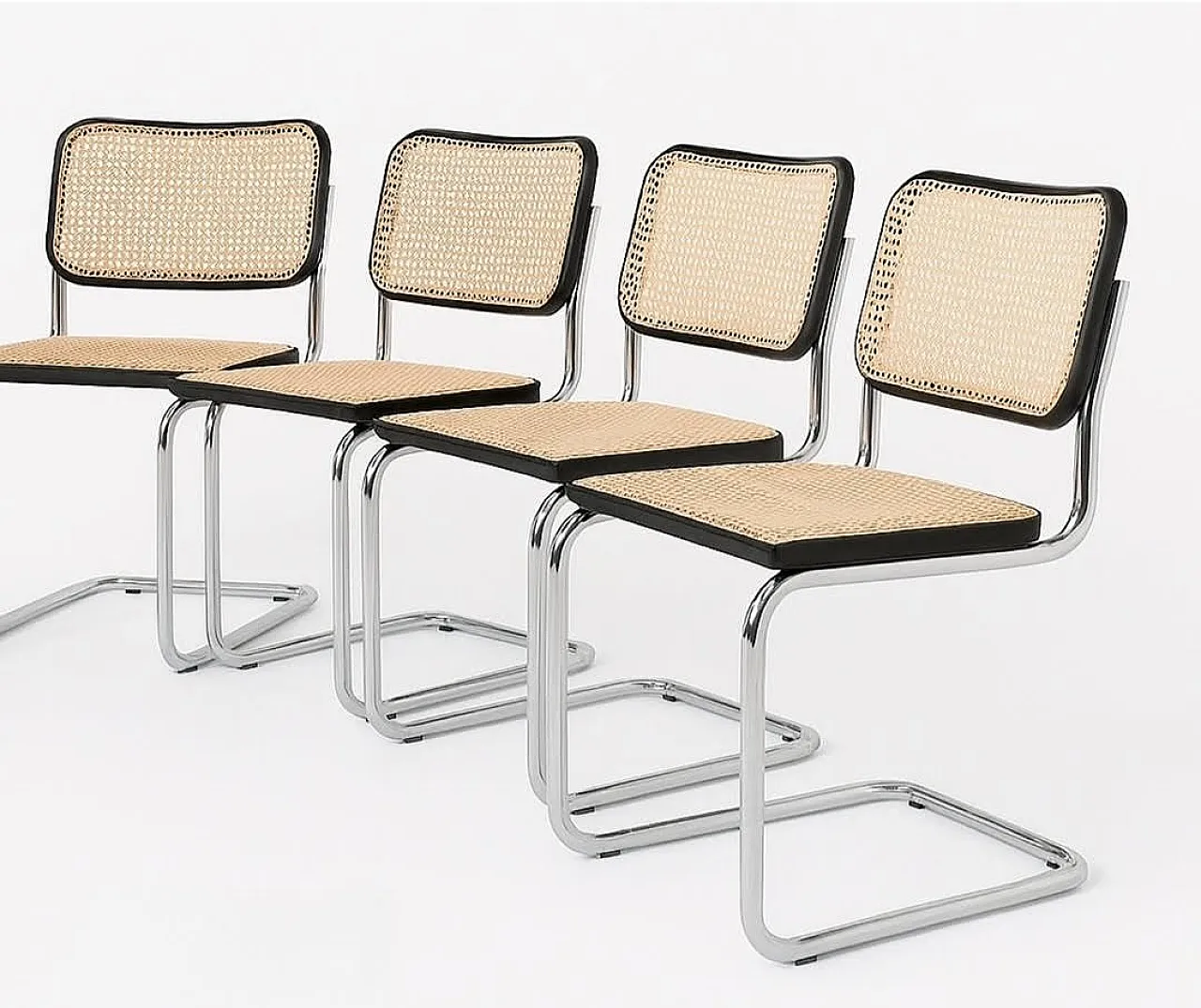 4 sedie Cesca di Marcel Breuer per Knoll, anni 2000 1