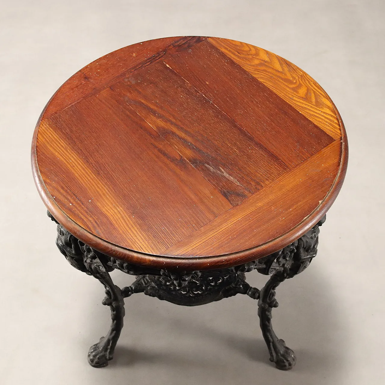 Tavolino in ghisa e rovere, '800 8