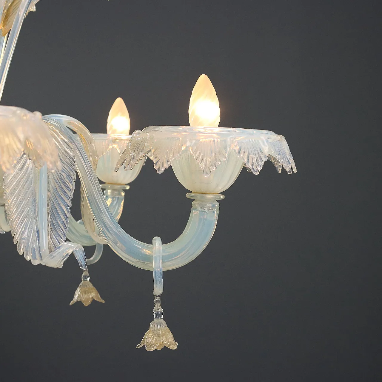 Lampadario in vetro soffiato di Murano, '800 4