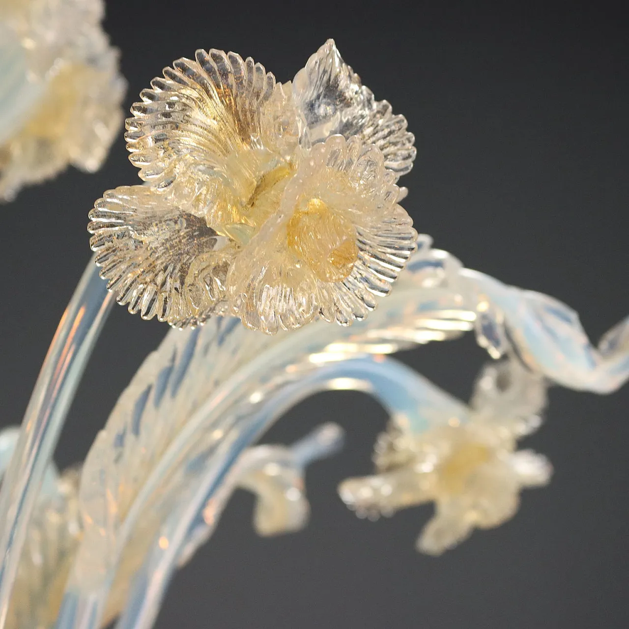 Lampadario in vetro soffiato di Murano, '800 5