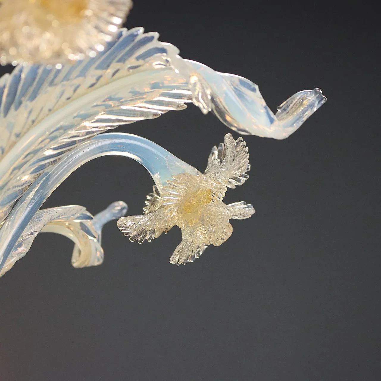 Lampadario in vetro soffiato di Murano, '800 6