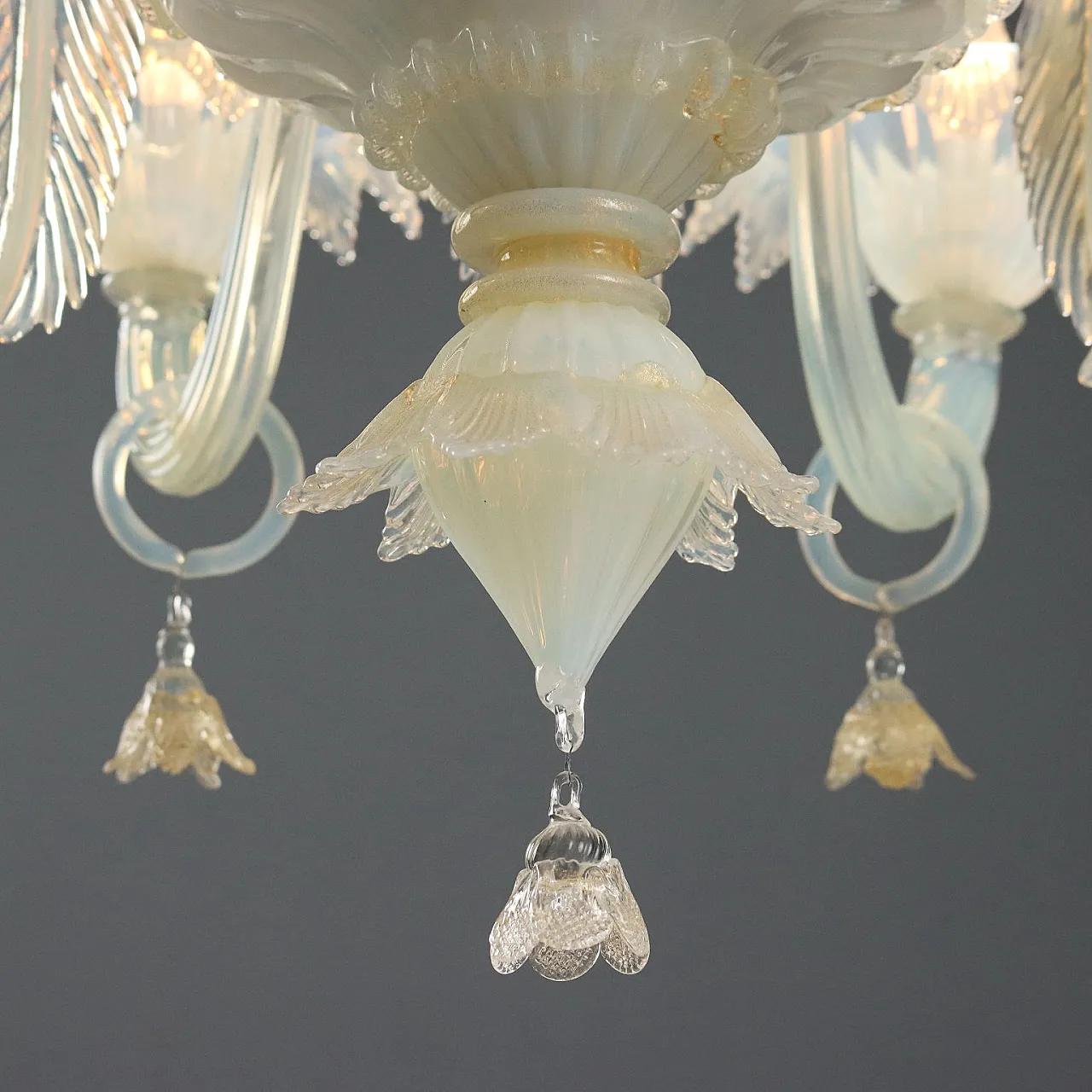 Lampadario in vetro soffiato di Murano, '800 7