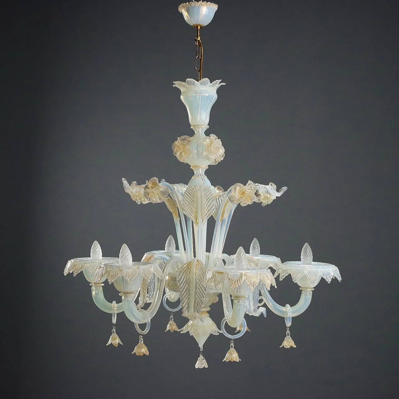 Lampadario in vetro soffiato di Murano, '800 10