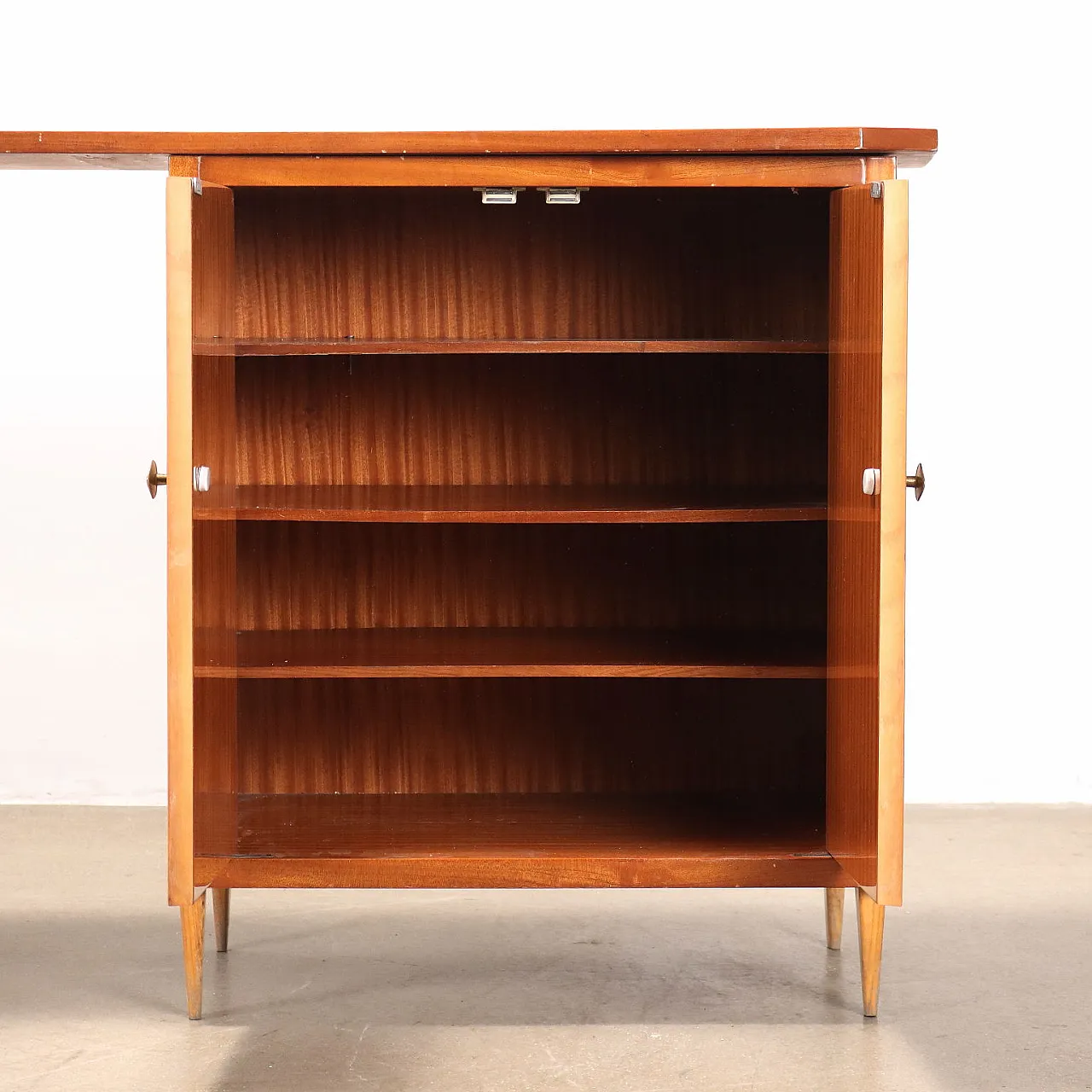 Maple and mahogany cabinet, mid-20th century 4
