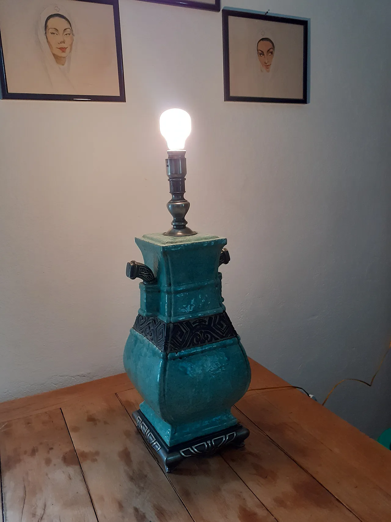 Lampada stile orientale, anni '50 12