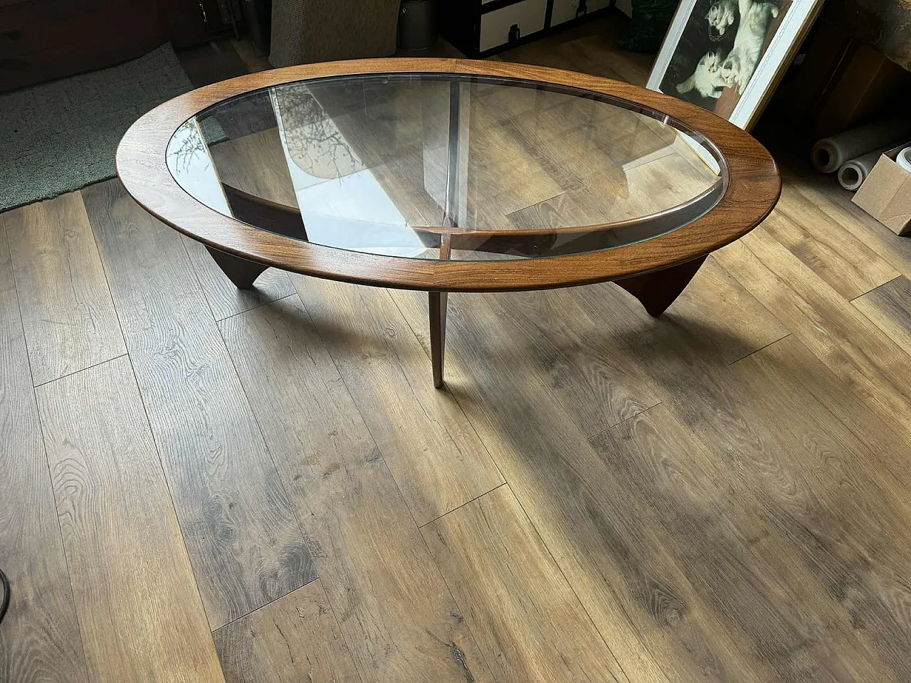 Astro coffee table in teak & glass by Victor Wilkins for G-Plan, 1960s 2