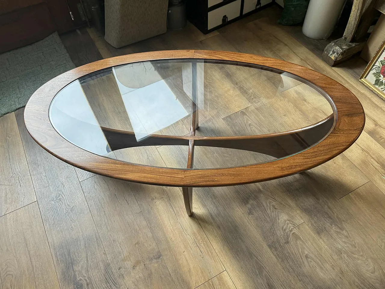 Astro coffee table in teak & glass by Victor Wilkins for G-Plan, 1960s 4