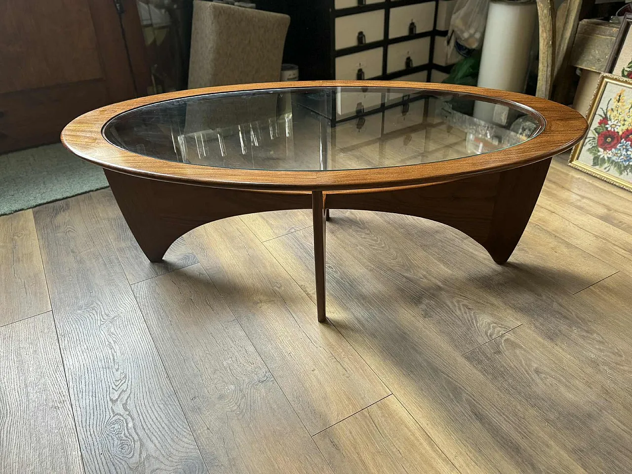 Astro coffee table in teak & glass by Victor Wilkins for G-Plan, 1960s 5