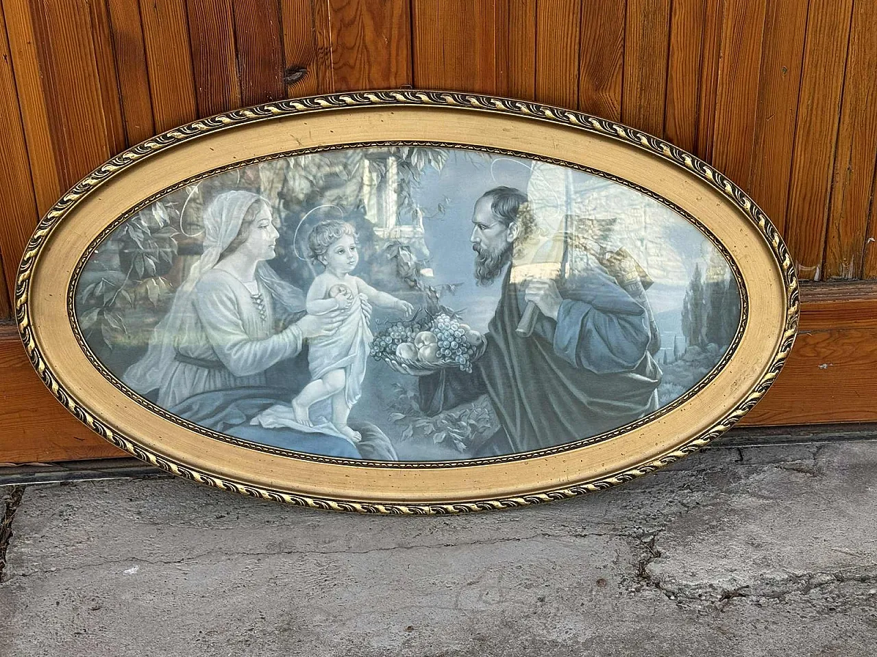 Artista Art Nouveau, Sacra Famiglia, stampa, incorniciata, inizio '900 1