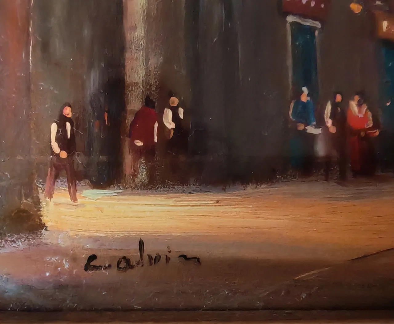 Painted on copper Glimpse of Milan, 70s 4