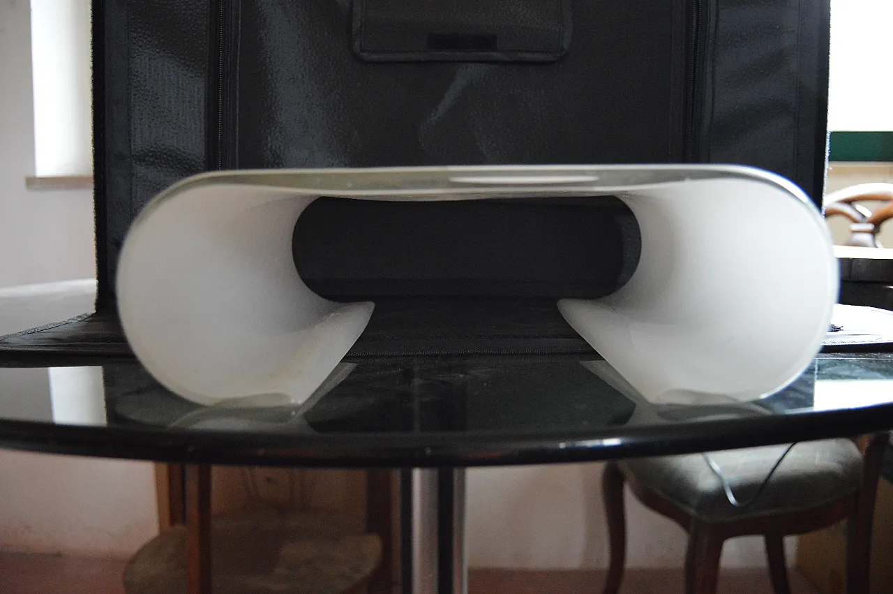 8 Applique in vetro di Murano, bianco e trasparente, anni '70 3