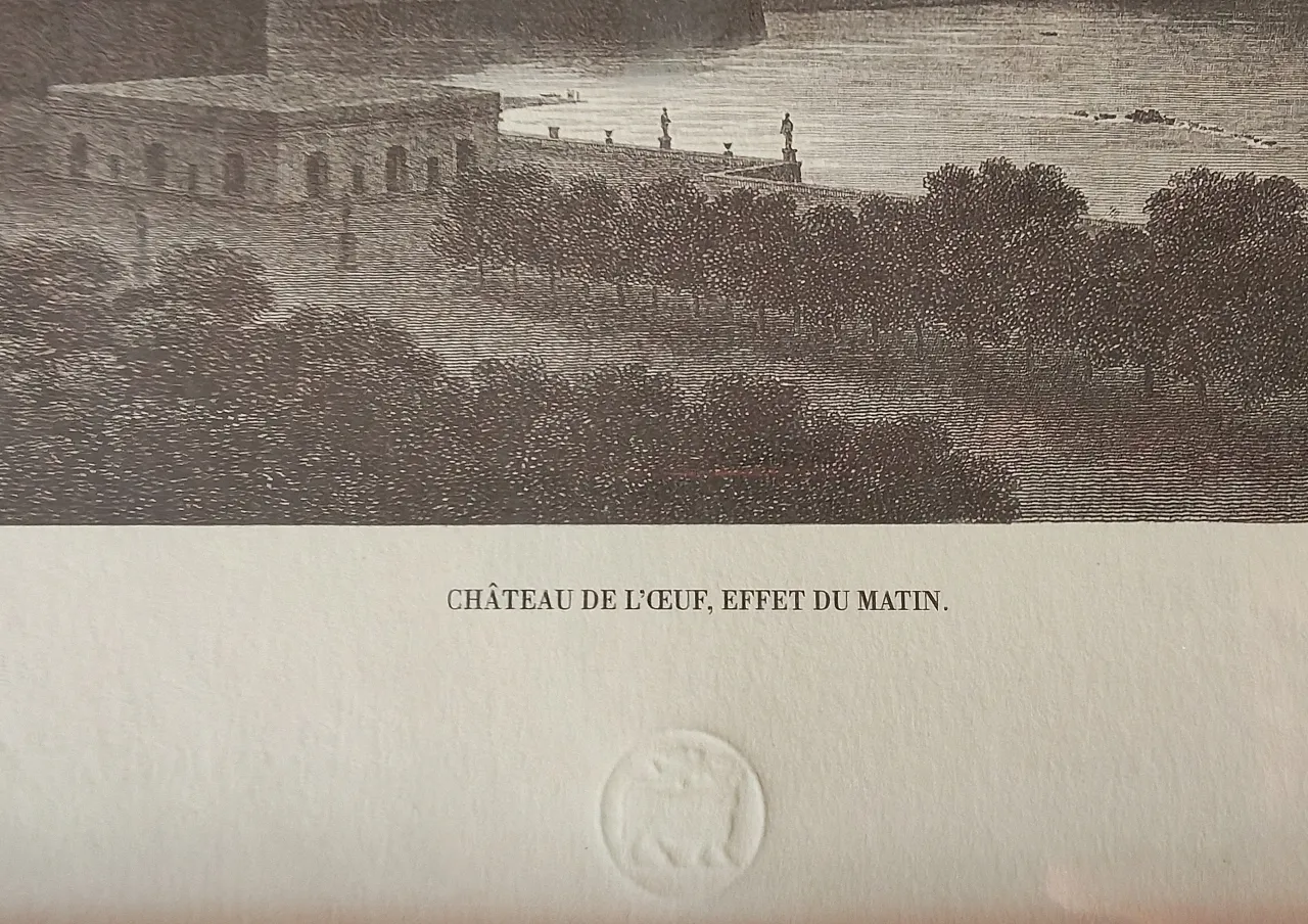 Stampa di paesaggio di Napoli vista su Castel dell’Ovo, 20s 3