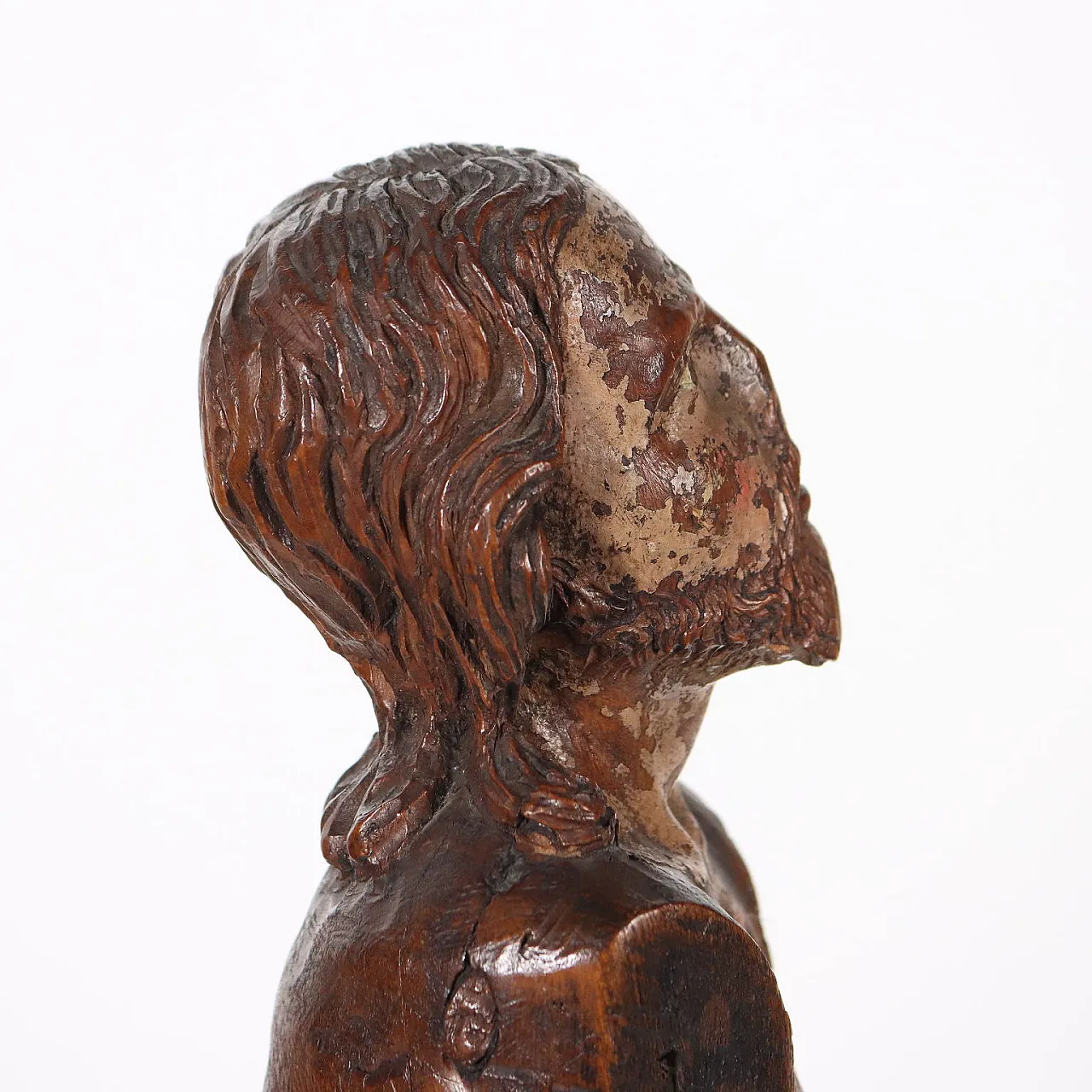 Scultura di Cristo in legno da frutto, '600 4