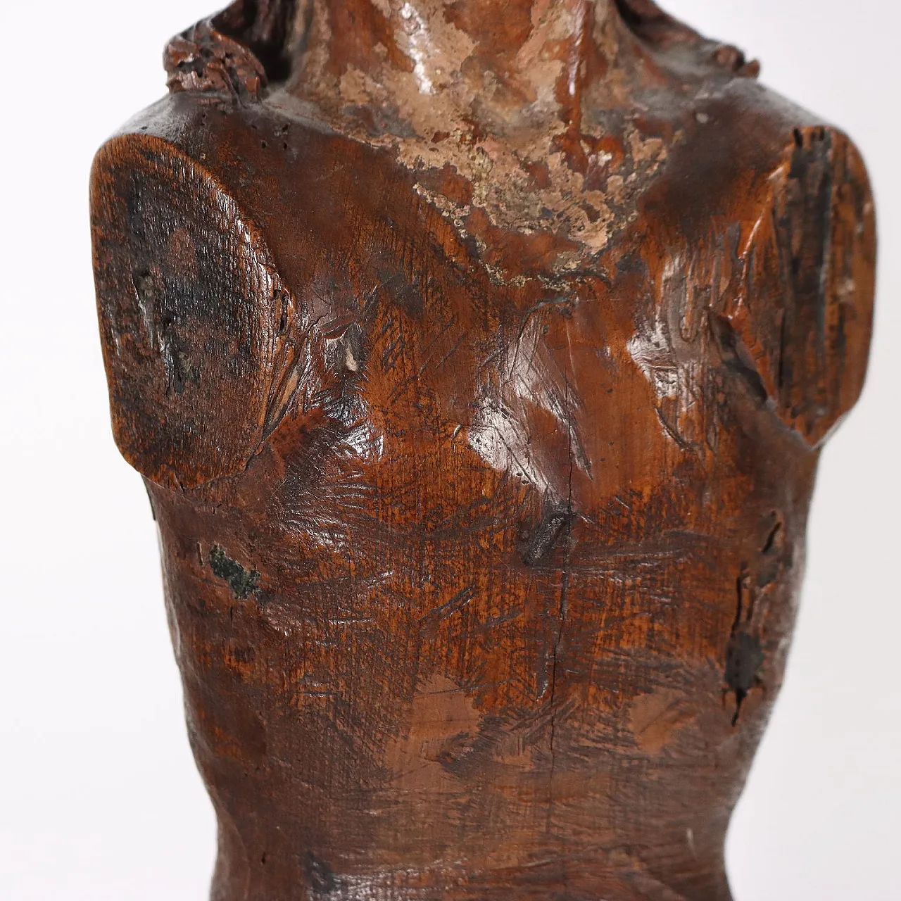 Scultura di Cristo in legno da frutto, '600 5