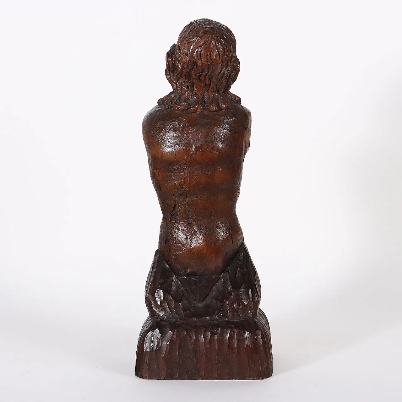 Scultura di Cristo in legno da frutto, '600 8