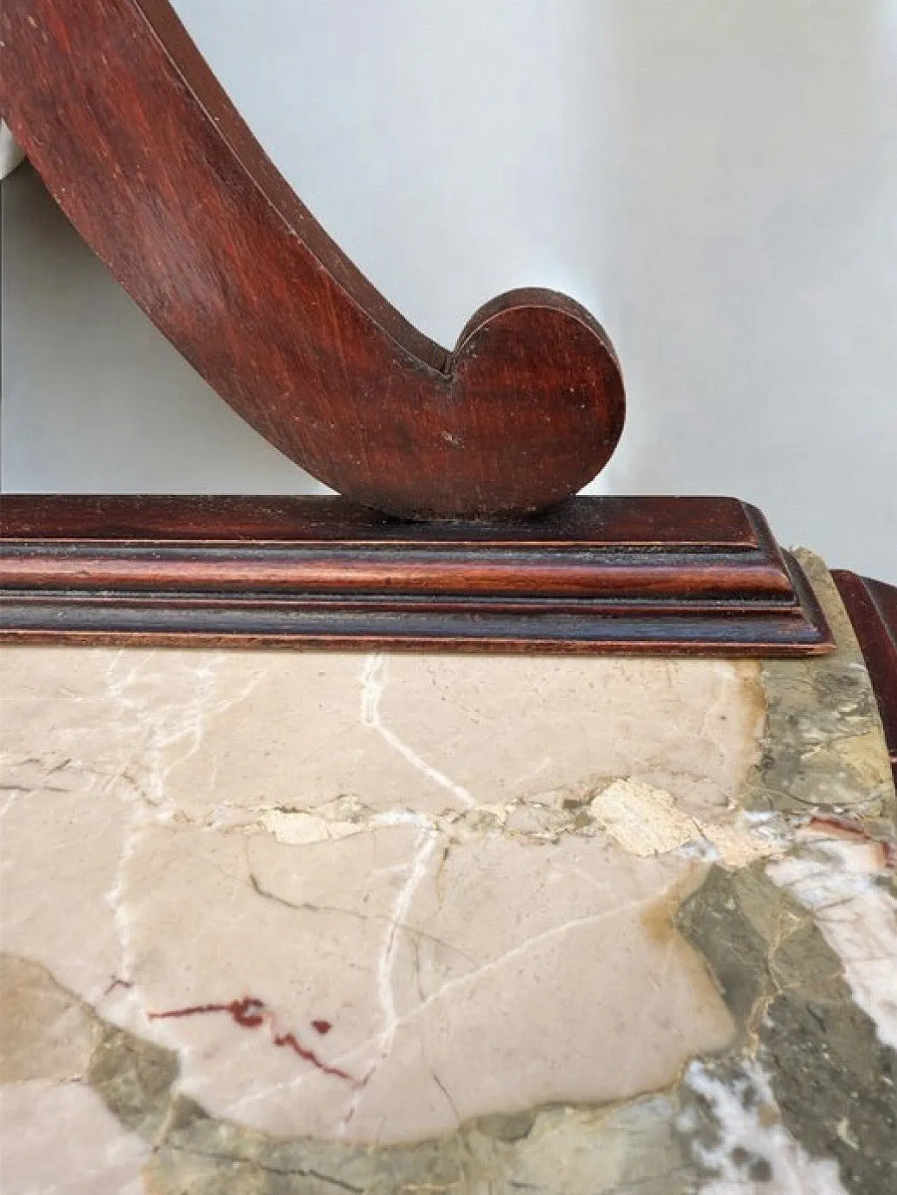 Inlaid crescent wooden furniture console sideboard, 1930s 7