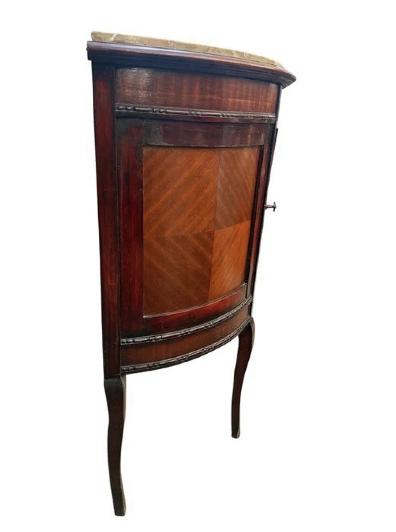 Inlaid crescent wooden furniture console sideboard, 1930s 11