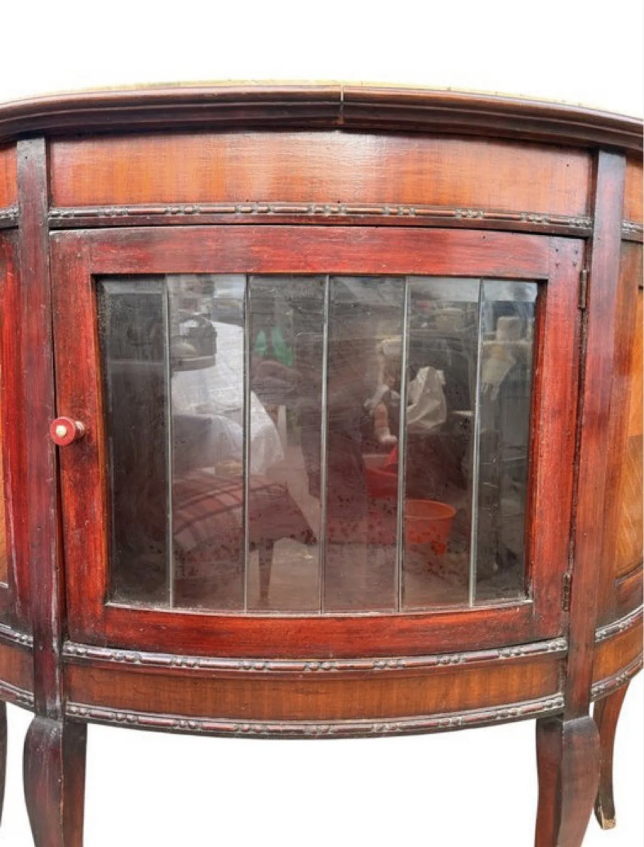 Inlaid crescent wooden furniture console sideboard, 1930s 13
