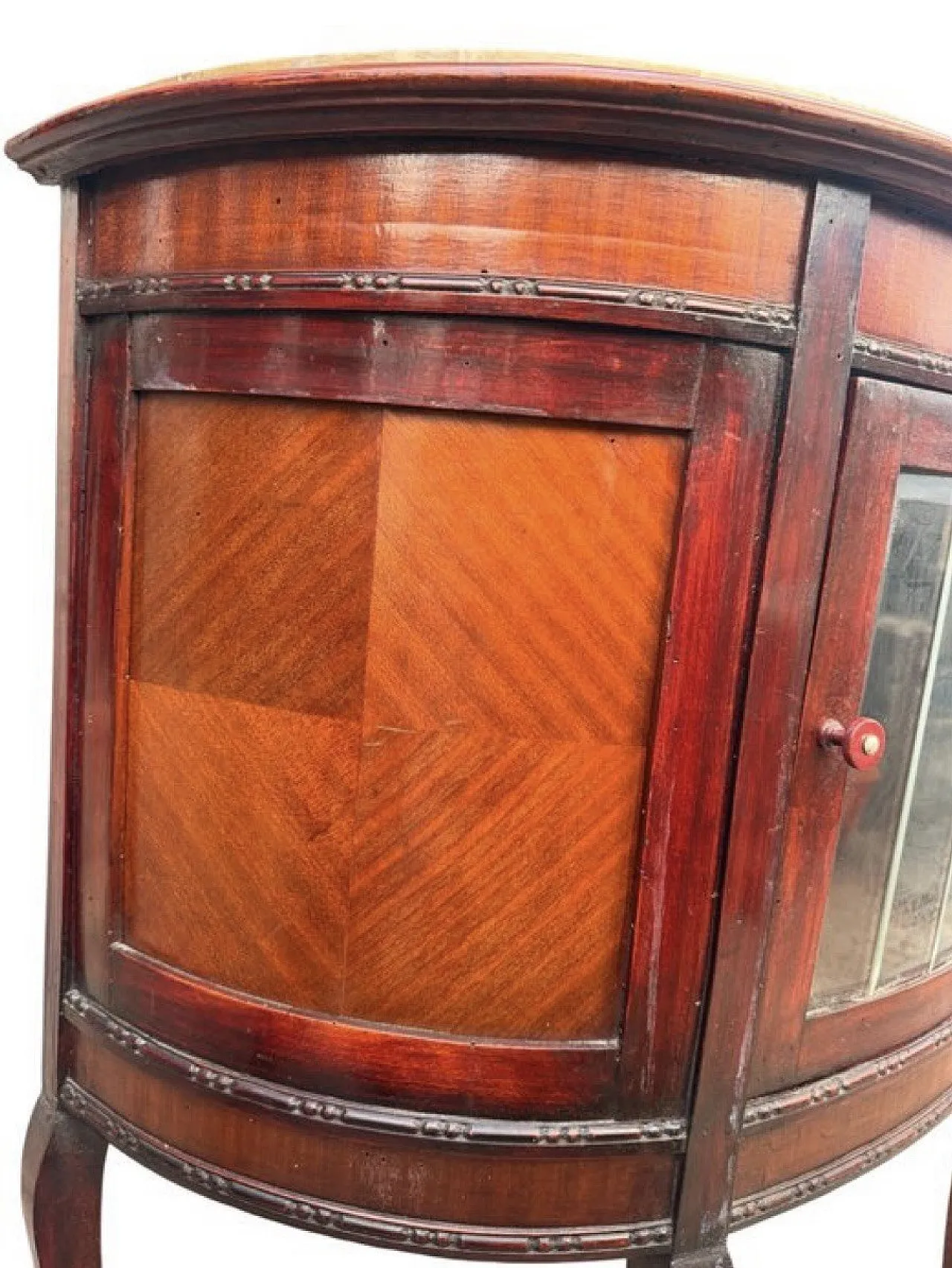 Inlaid crescent wooden furniture console sideboard, 1930s 14