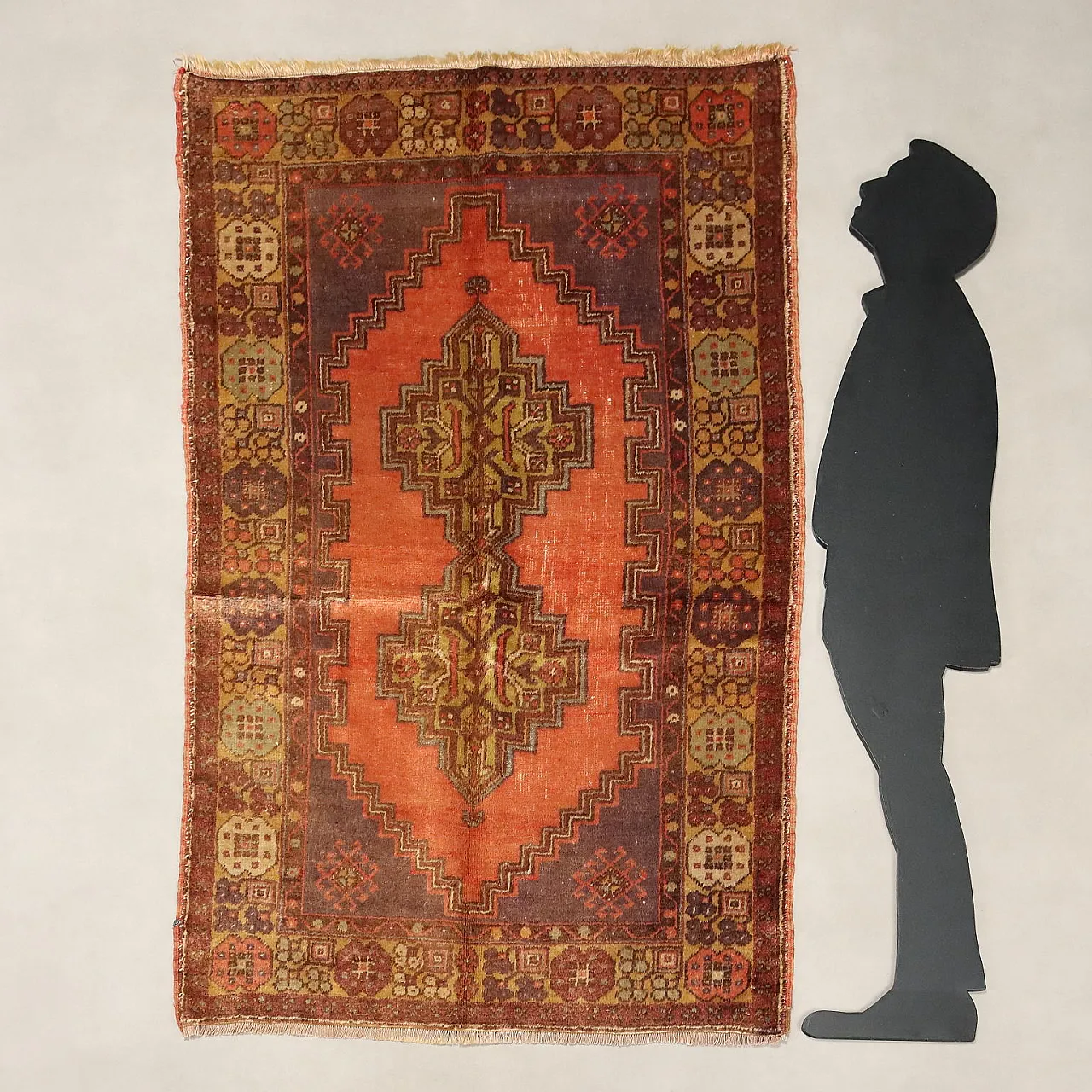 Tappeto Jorun in lana, nodo grosso, realizzato a mano, '900 2