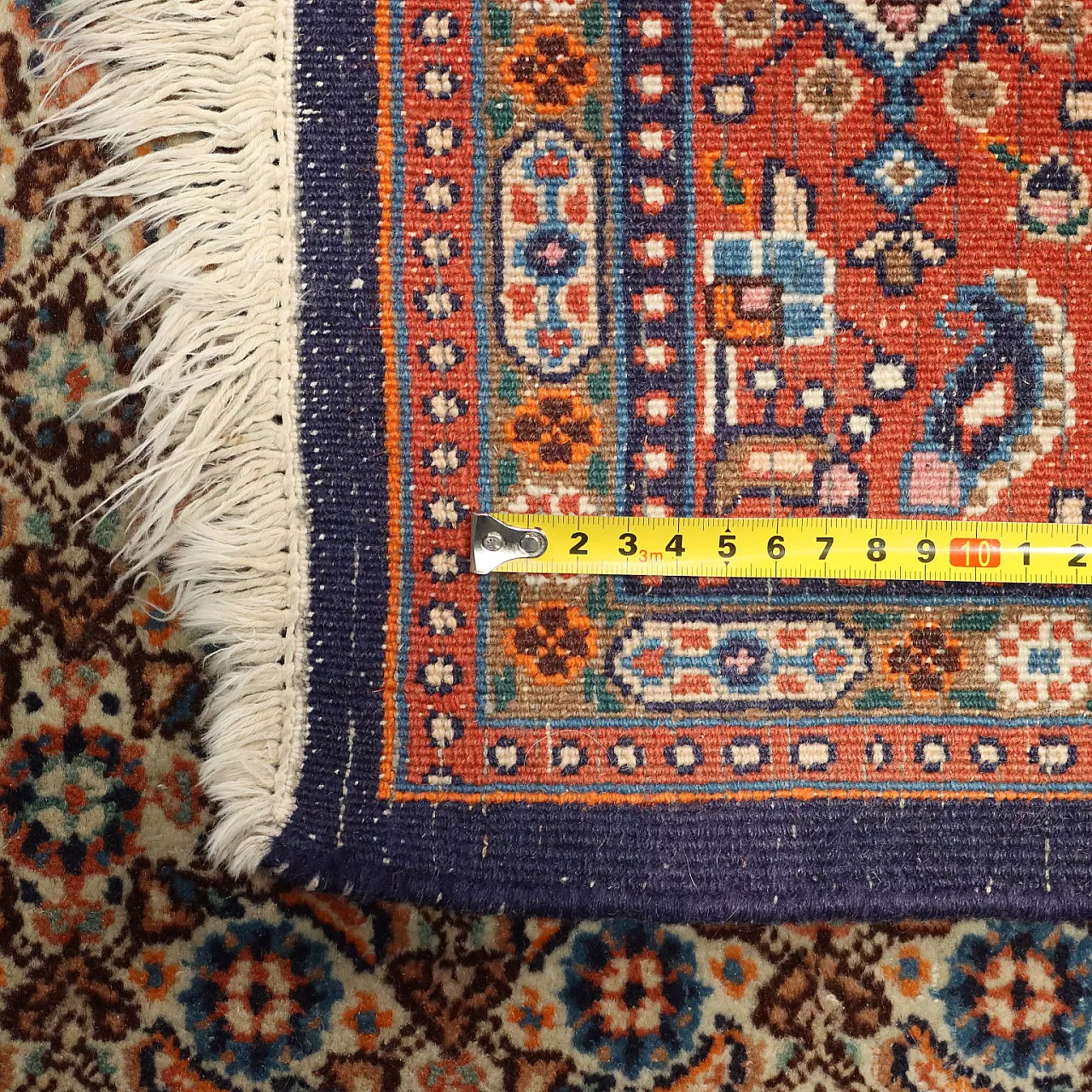 Tappeto Fango in cotone e lana, maglia fine, realizzato a mano, '900 8