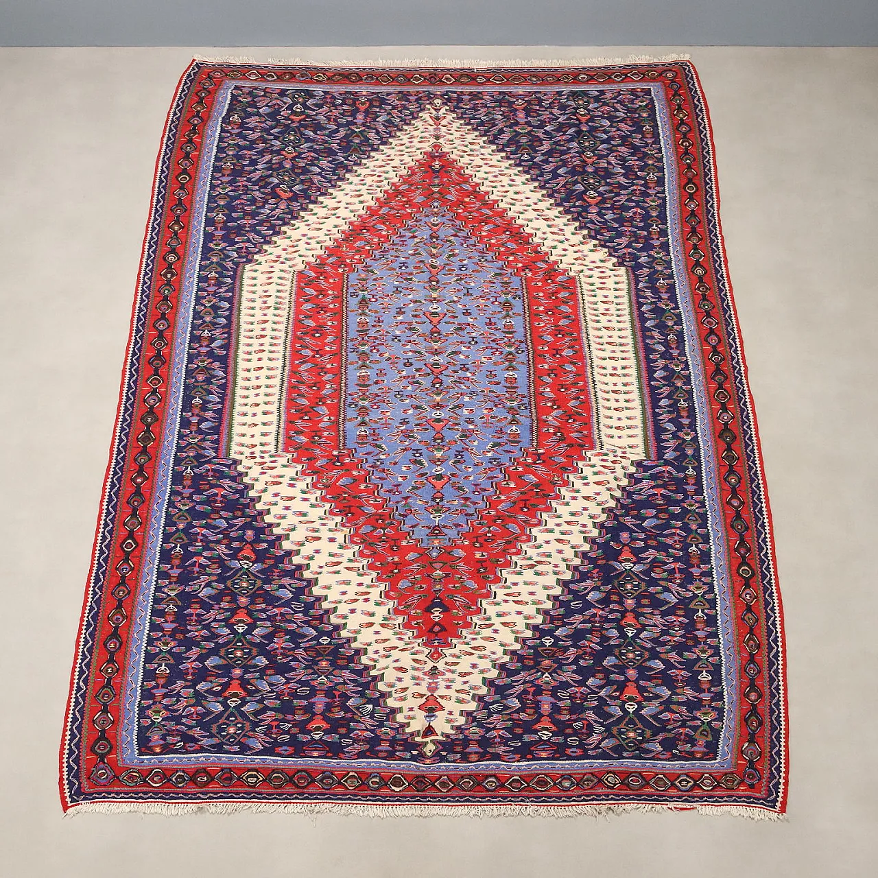 Tappeto Senne' Kilim in cotone e lana, nodo extrafine, '900 3