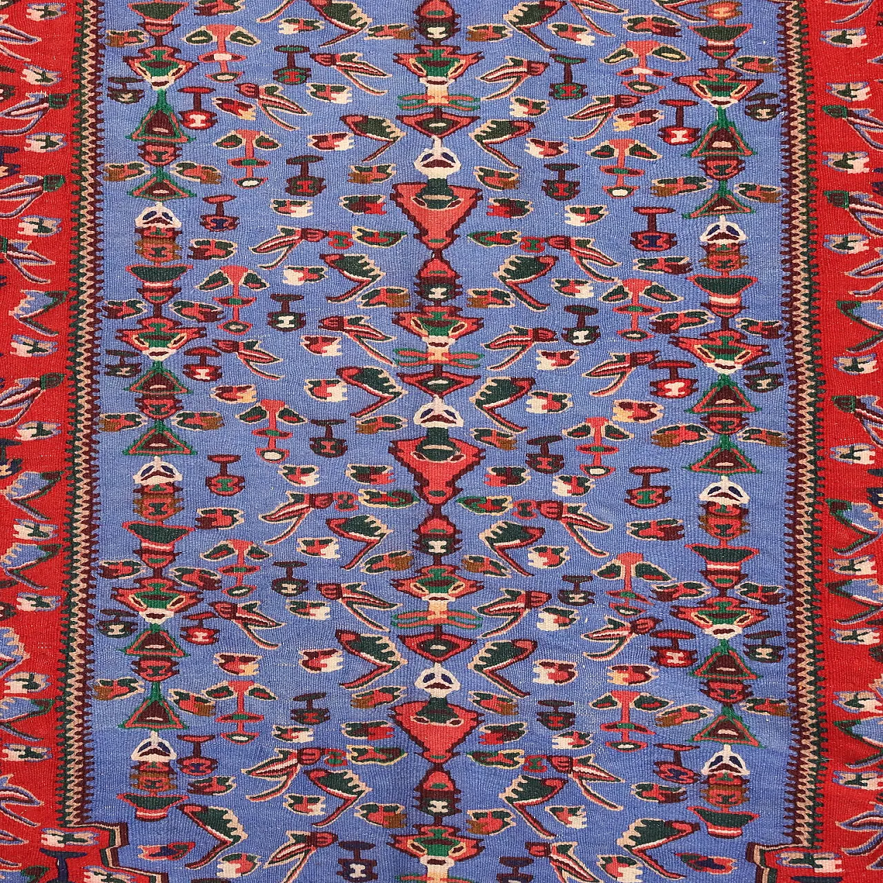 Tappeto Senne' Kilim in cotone e lana, nodo extrafine, '900 4