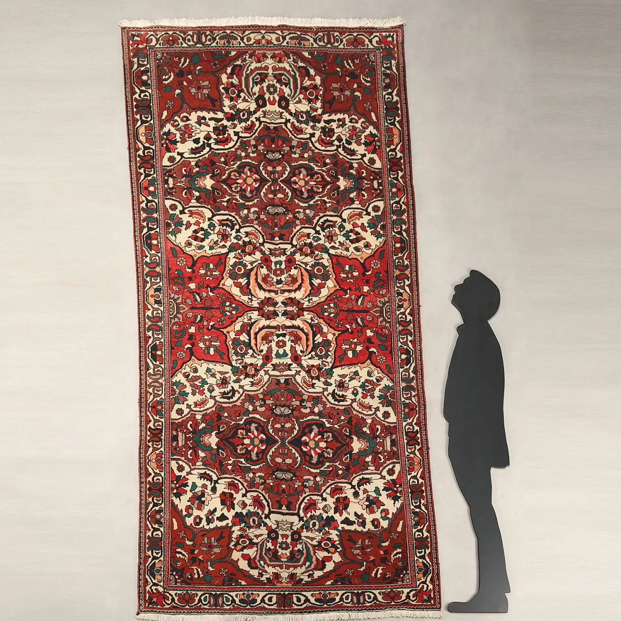 Tappeto Baktiary in cotone e lana, nodo grosso, fatto a mano, '900 2