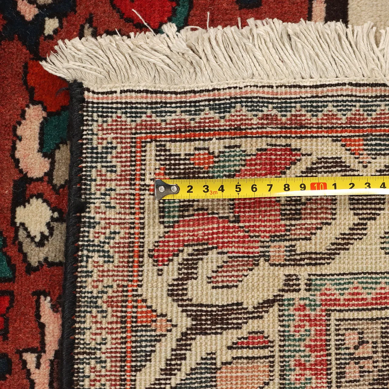 Tappeto Baktiary in cotone e lana, nodo grosso, fatto a mano, '900 9