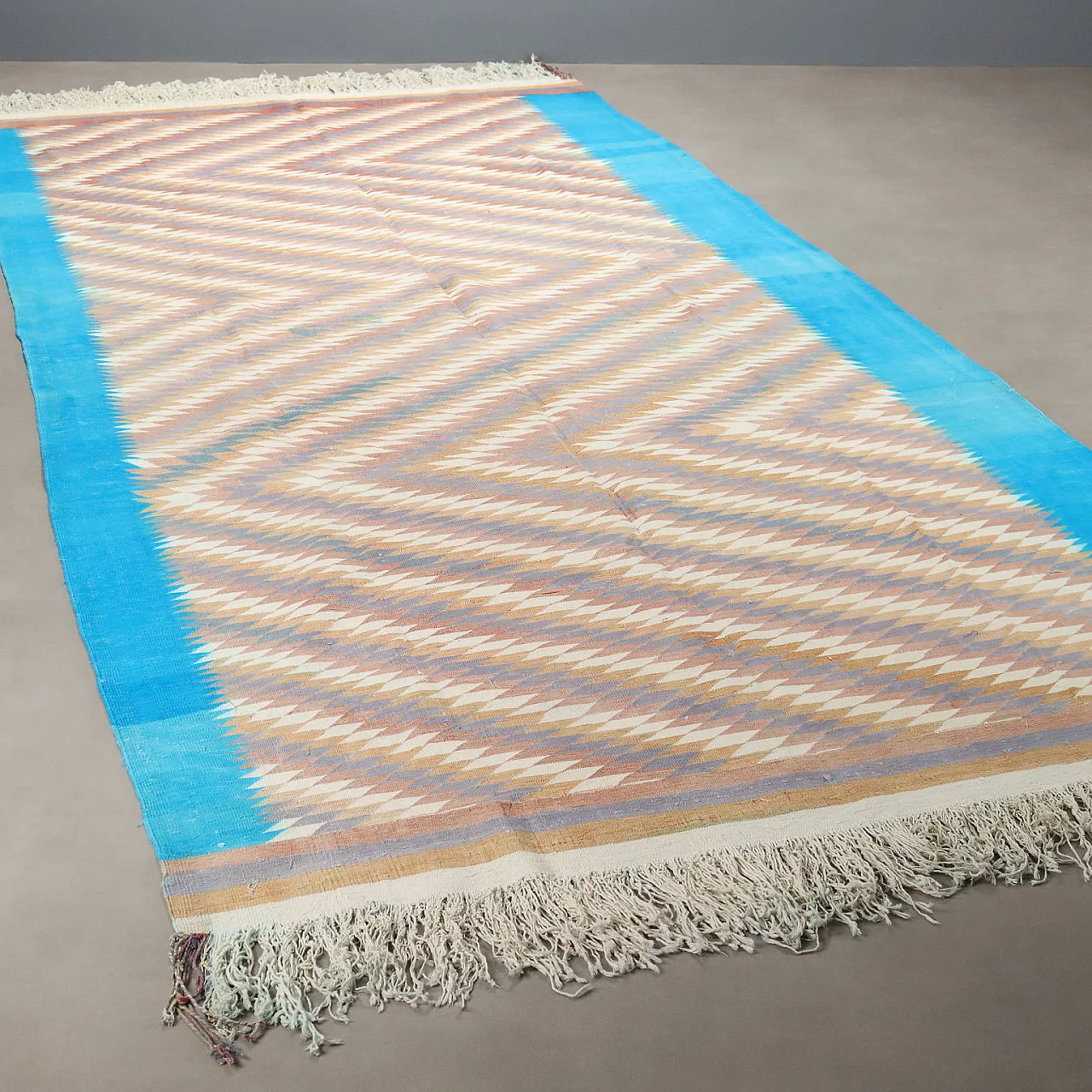 Tappeto Kilim in cotone e lana, nodo fine, realizzato a mano, '900 1