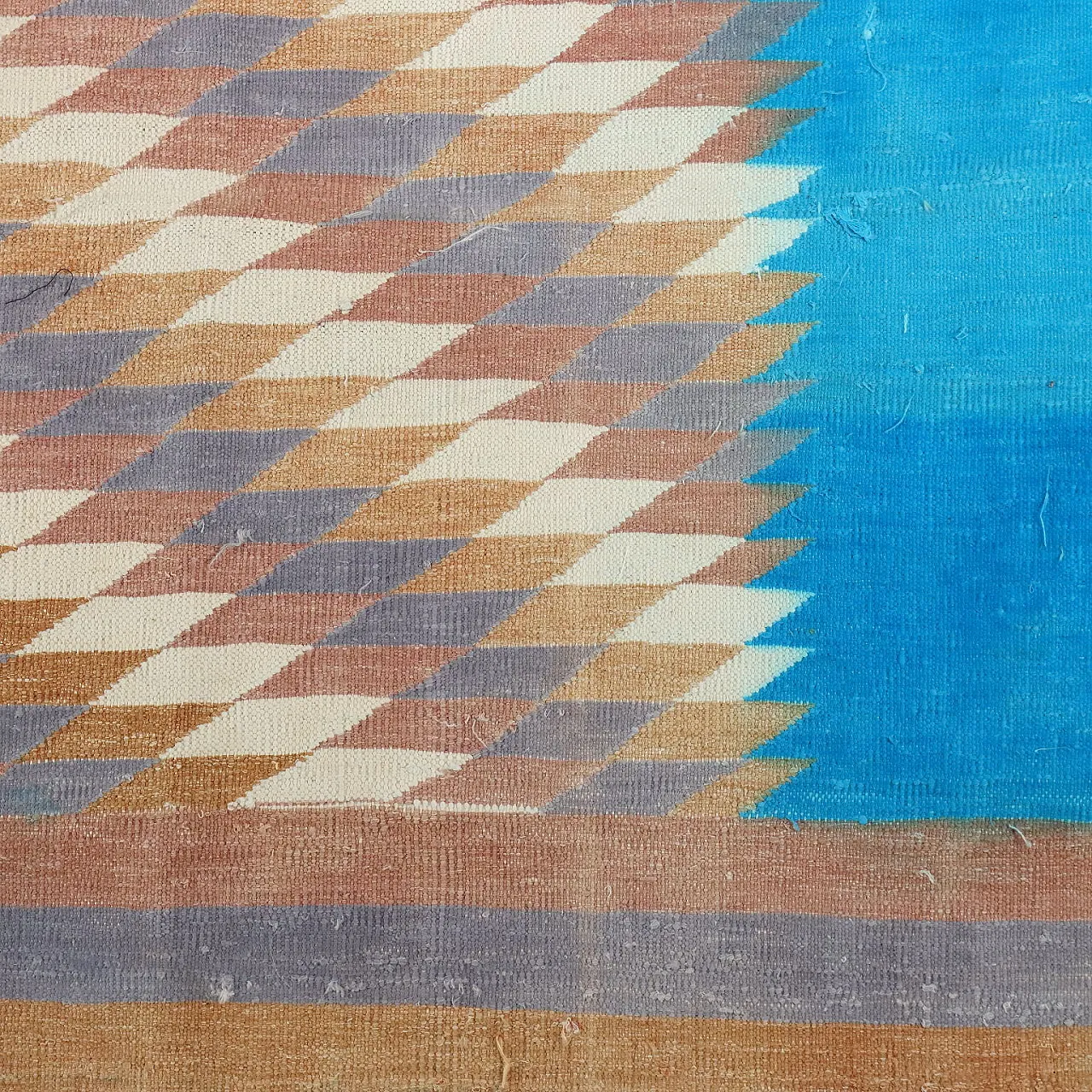 Tappeto Kilim in cotone e lana, nodo fine, realizzato a mano, '900 5