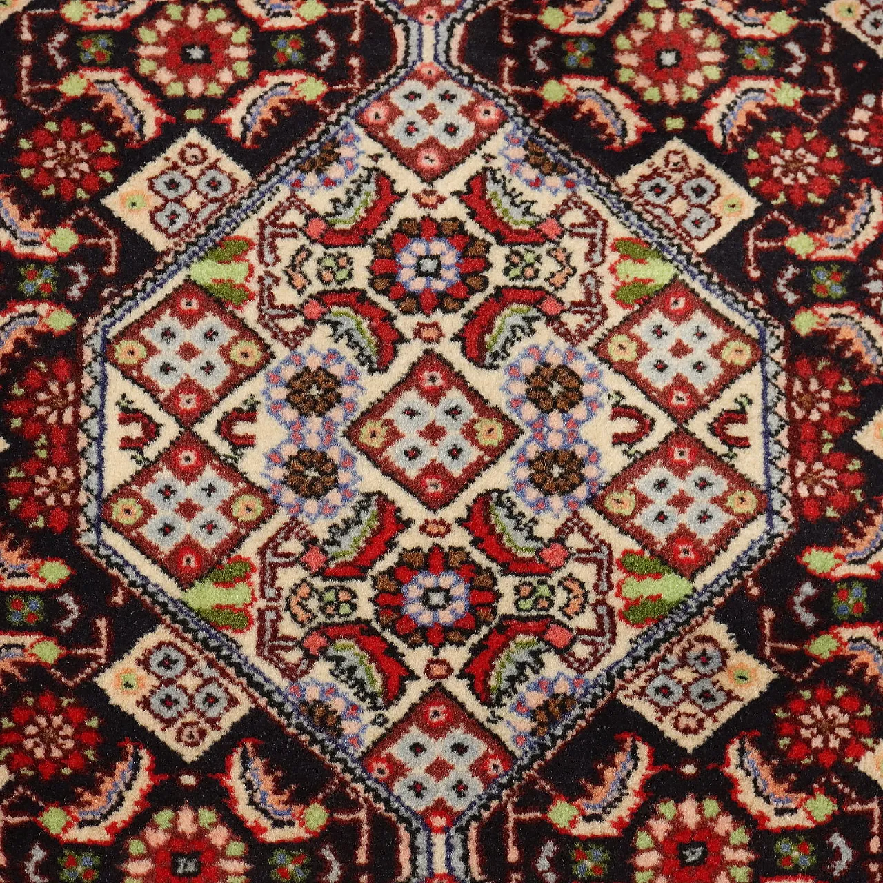 Tappeto Bijar in cotone e lana, nodo fine, realizzato a mano, '900 4