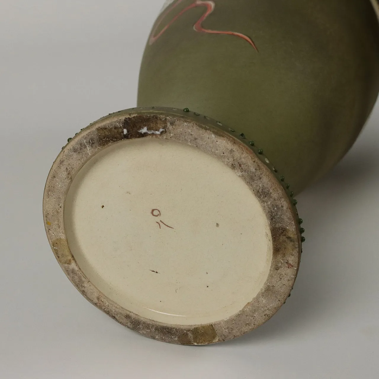 Pair of ceramic vesas with dragons decor 10